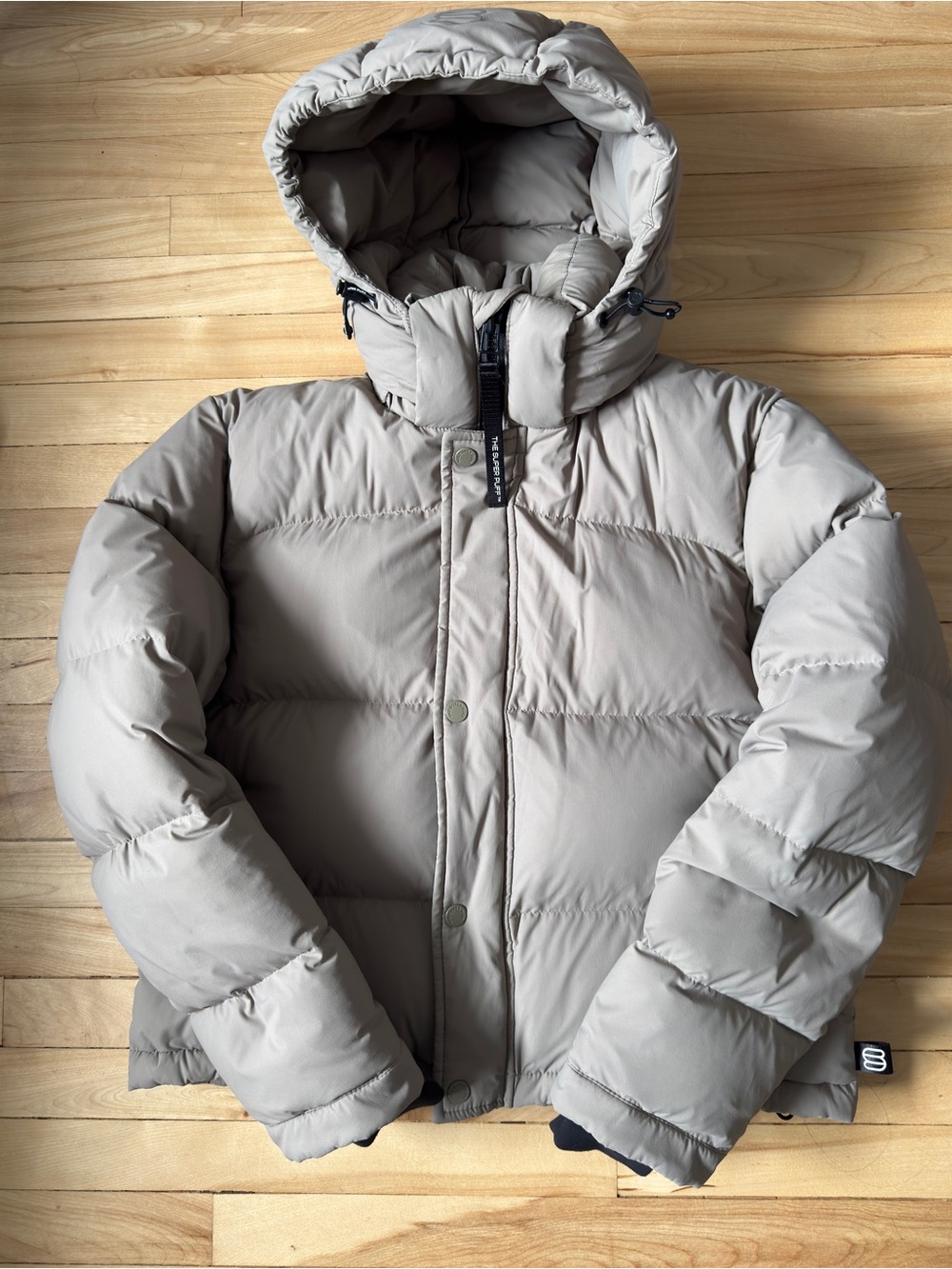 Aritzia The Super Puff Shorty - cliMATTE Jacket in Modern Taupe - Size XS